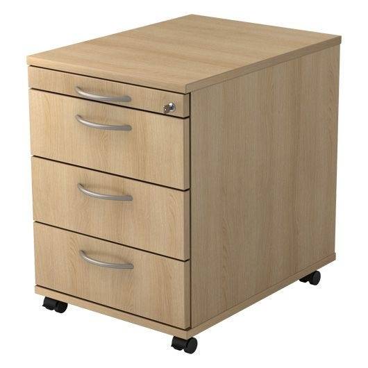 Hammerbacher Rollcontainer Comfortline mit 4 Schüben, 42,8 x 58 x 59 cm, eiche-0