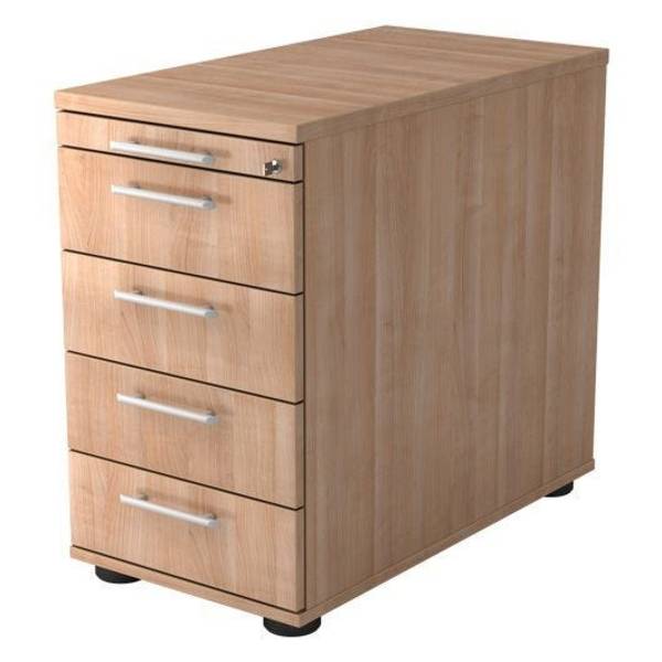 Hammerbacher Standcontainer Highline, 5 Schübe, 42,8 x 80 x 72 cm, nussbaum