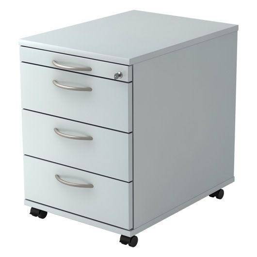 Hammerbacher Rollcontainer Comfortline mit 4 Schüben, 42,8 x 58 x 59 cm, grau-0