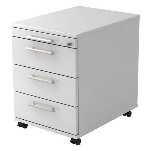 Hammerbacher Rollcontainer Highline mit 4 Schüben, 42,8 x 58 x 59 cm, weiß-0