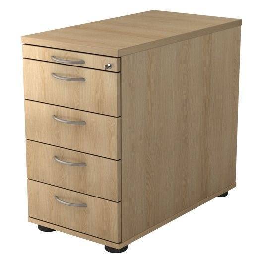 Hammerbacher Standcontainer Comfortline, 5 Schübe, 42,8 x 80 x 72 cm, eiche-0