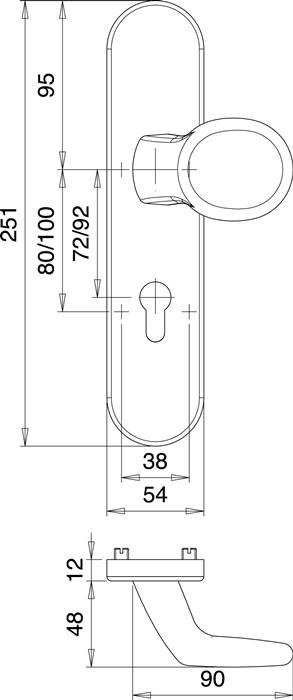 Schutzgarnitur METIS 8741/0272 VA EST 72mm 35-45mm EDI-3