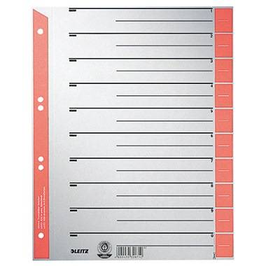 Trennblatt DIN A4 Karton Tab rot 25 St./Pack. - Artikel: 121070330-0