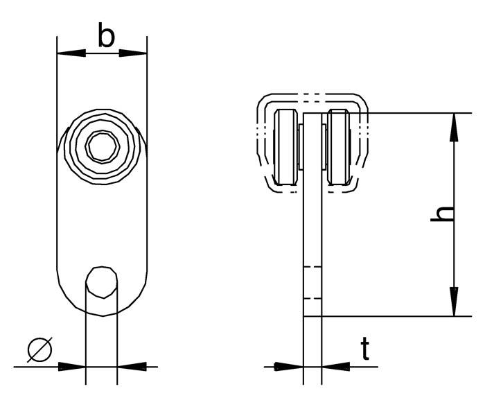 Rollapparat 1111 1111 f.Pro 100 STA verzinkt,gelb 30kg HELM-2