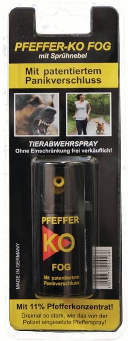 Tierabwehrspray PFEFFER-KO FOG 40ml m.Gürtelclip Spraydose BALLISTOL-0