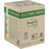 Post-it Haftnotiz Recycling Notes 654RCP10 76x76mm sort. 10 St./Pack.