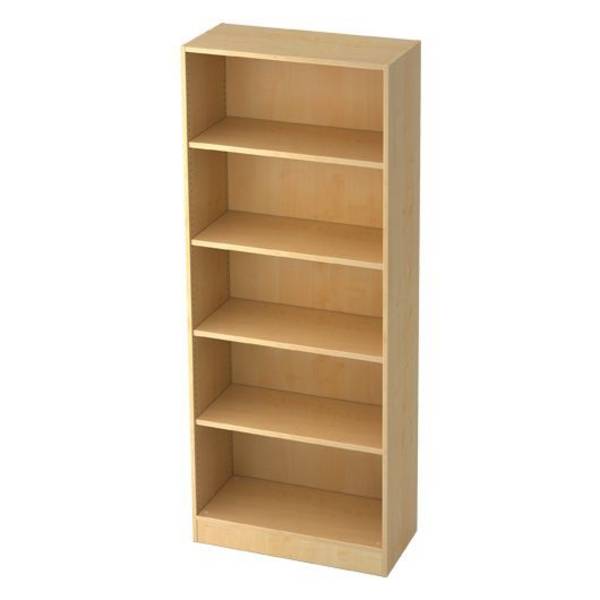 Hammerbacher Büroregal Highline, 5 Ordnerhöhen, 80 x 40 x 200,4 cm, ahorn