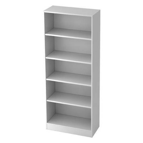 Hammerbacher Büroregal Highline, 5 Ordnerhöhen, 80 x 40 x 200,4 cm, weiß