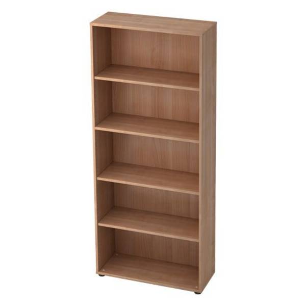 Hammerbacher Büroregal Comfortline, 5 Ordnerhöhen, 80 x 33 x 188 cm, nussbaum