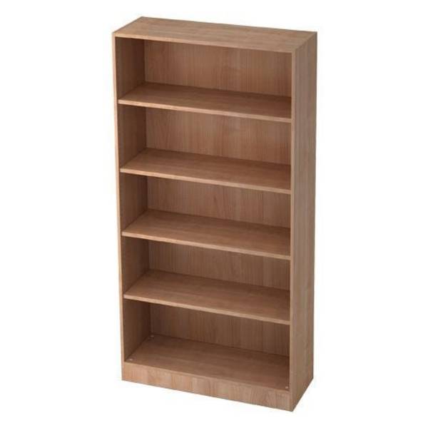 Hammerbacher Büroregal Highline, 5 Ordnerhöhen, 100 x 40 x 200,4 cm, nussbaum