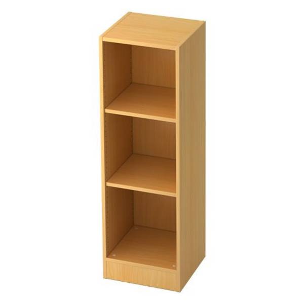 Hammerbacher Büroregal Highline, schmal, 3 Ordnerhöhen, 40,6 x 40 x 127 cm, buche