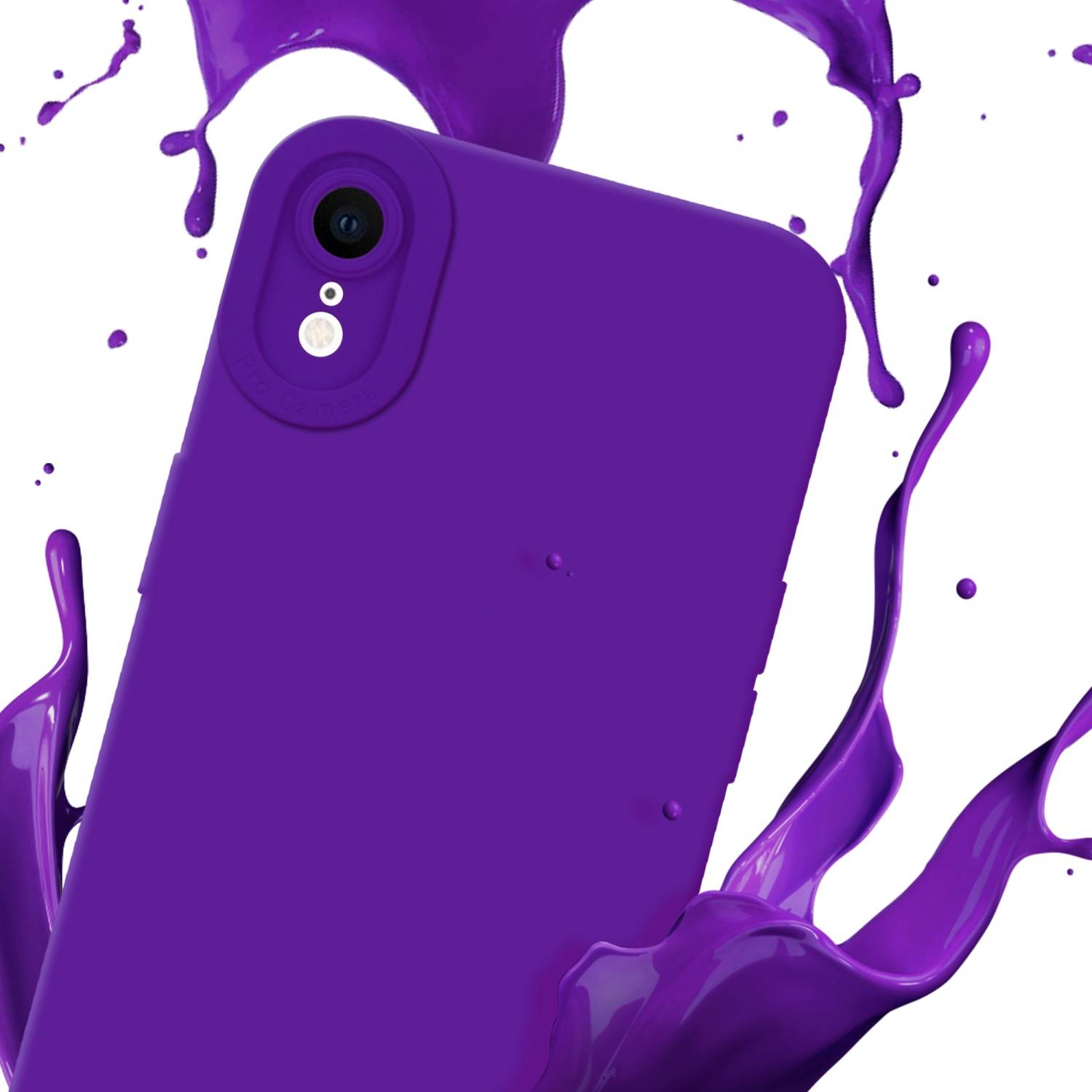 Cadorabo Hülle für Apple iPhone XR Schutz Hülle in Lila TPU Silikon Etui Case Handyhülle-1