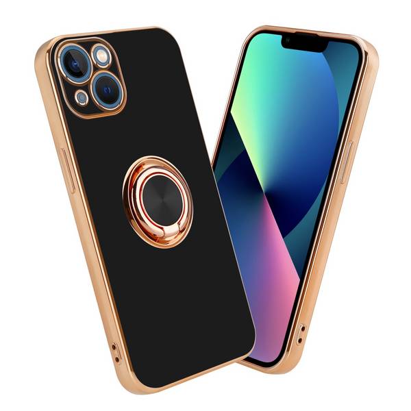 Cadorabo Schutzhülle für Apple iPhone 14 Hülle in Schwarz Etui Case Cover Kameraschutz magnetische Autohalterung