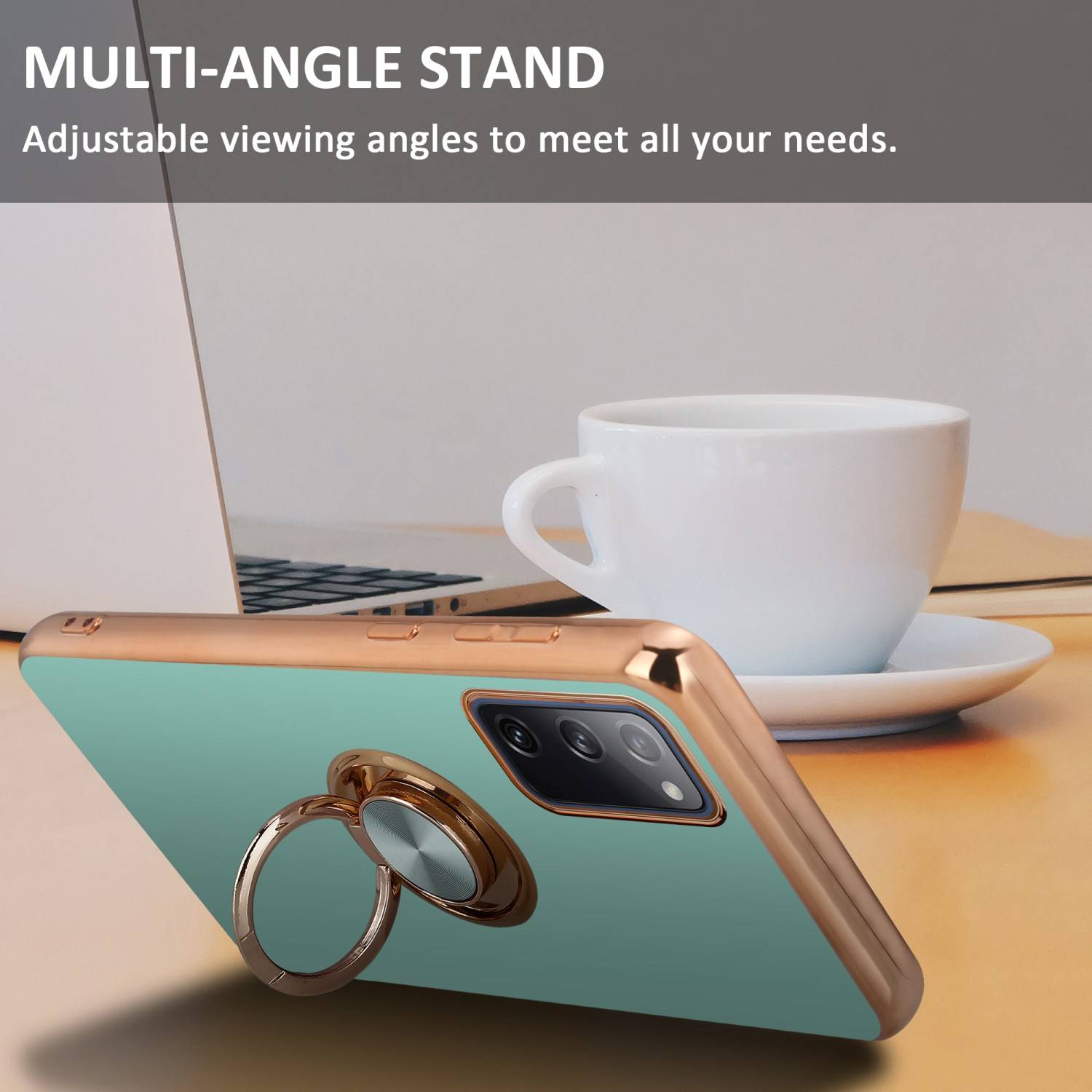 Cadorabo Schutzhülle für Samsung Galaxy S20 FE Hülle in Türkis Etui Case Cover Kameraschutz magnetische Autohalterung-3
