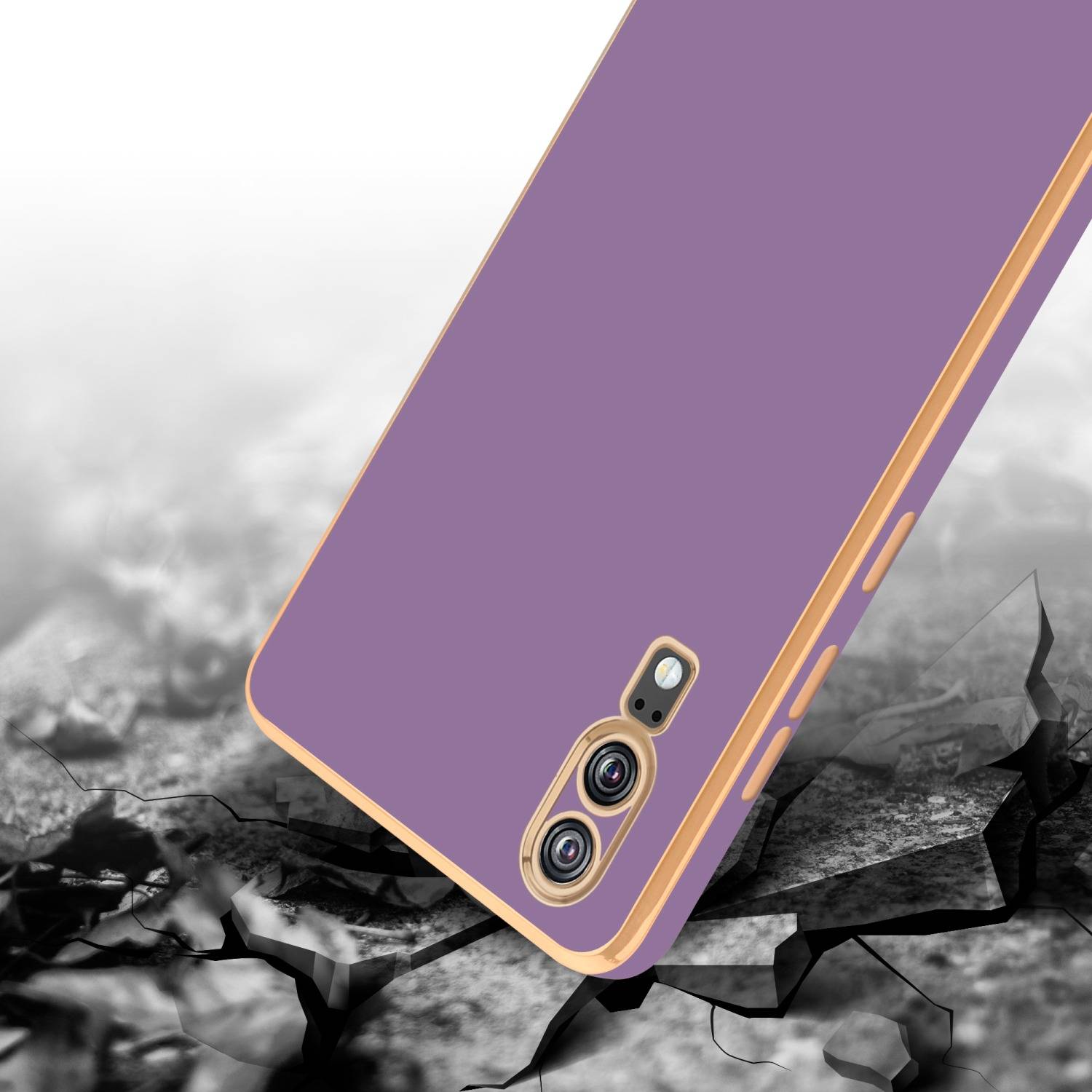 Cadorabo Schutzhülle für Huawei P20 Hülle in Lila Handyhülle TPU Silikon Kameraschutz Etui Case-3
