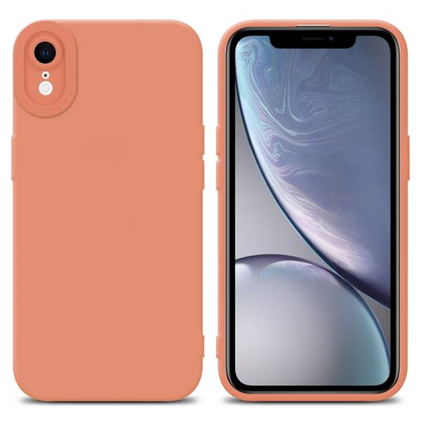 Cadorabo Hülle für Apple iPhone XR Schutz Hülle in Orange TPU Silikon Etui Case Handyhülle