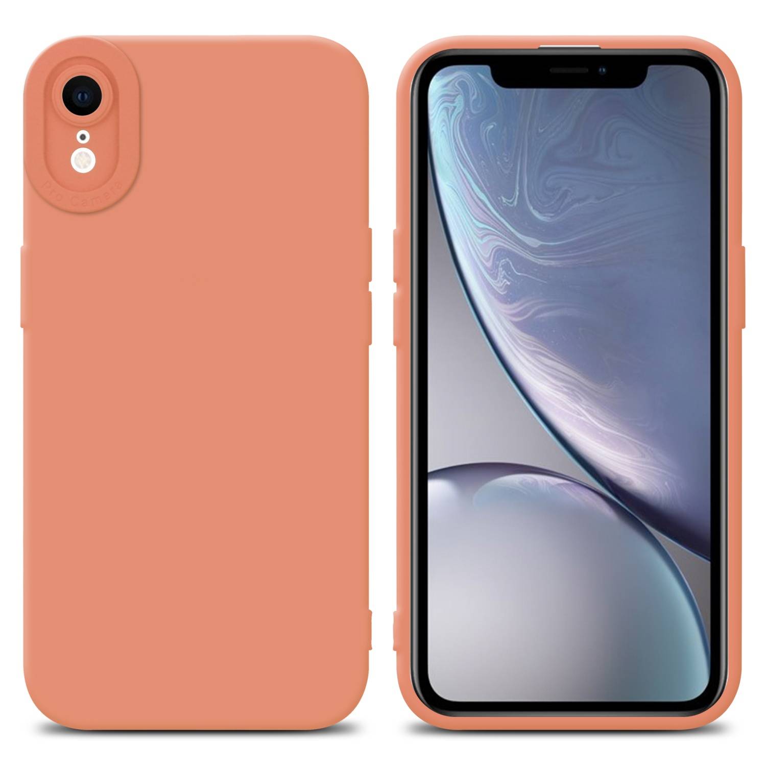 Cadorabo Hülle für Apple iPhone XR Schutz Hülle in Orange TPU Silikon Etui Case Handyhülle-0