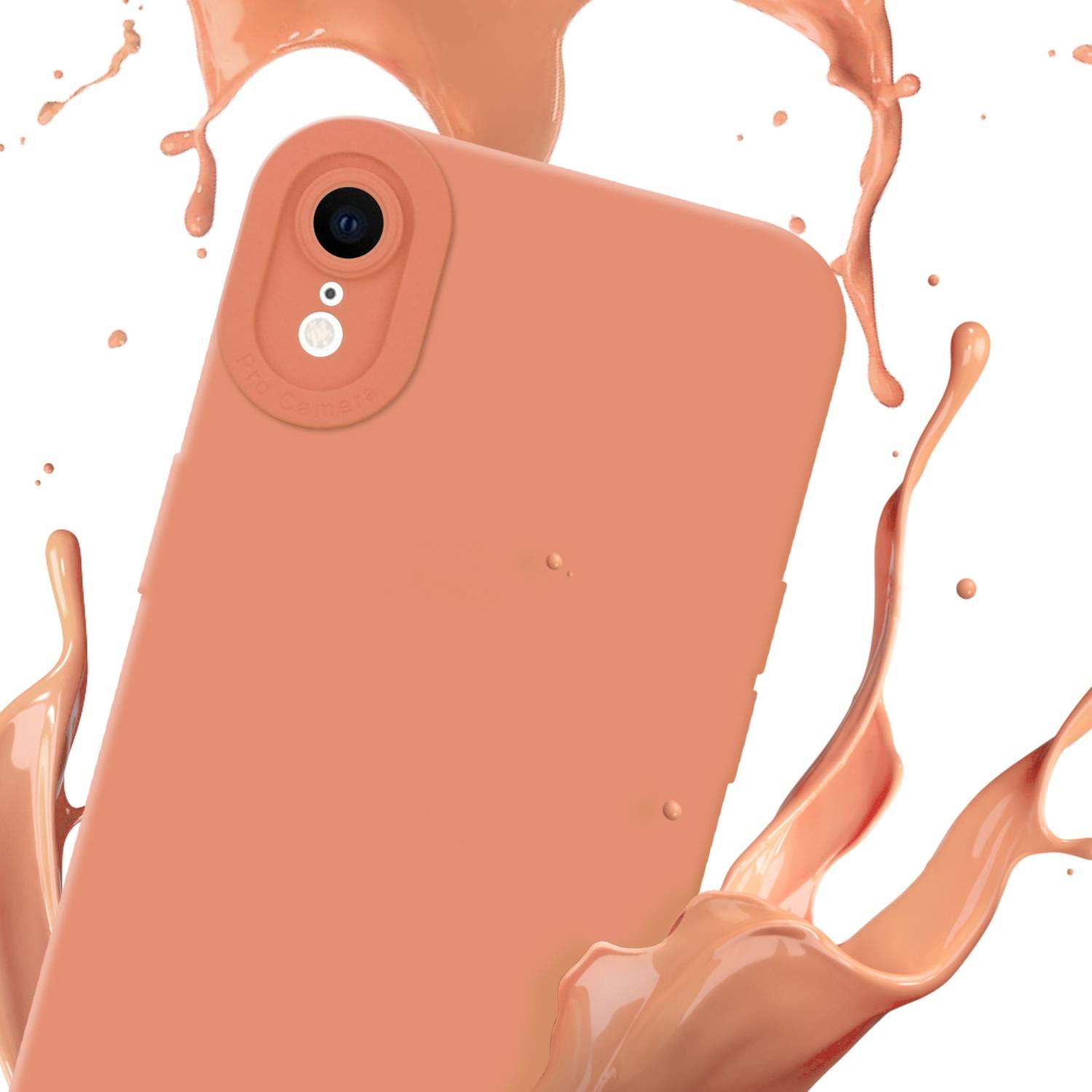 Cadorabo Hülle für Apple iPhone XR Schutz Hülle in Orange TPU Silikon Etui Case Handyhülle-1