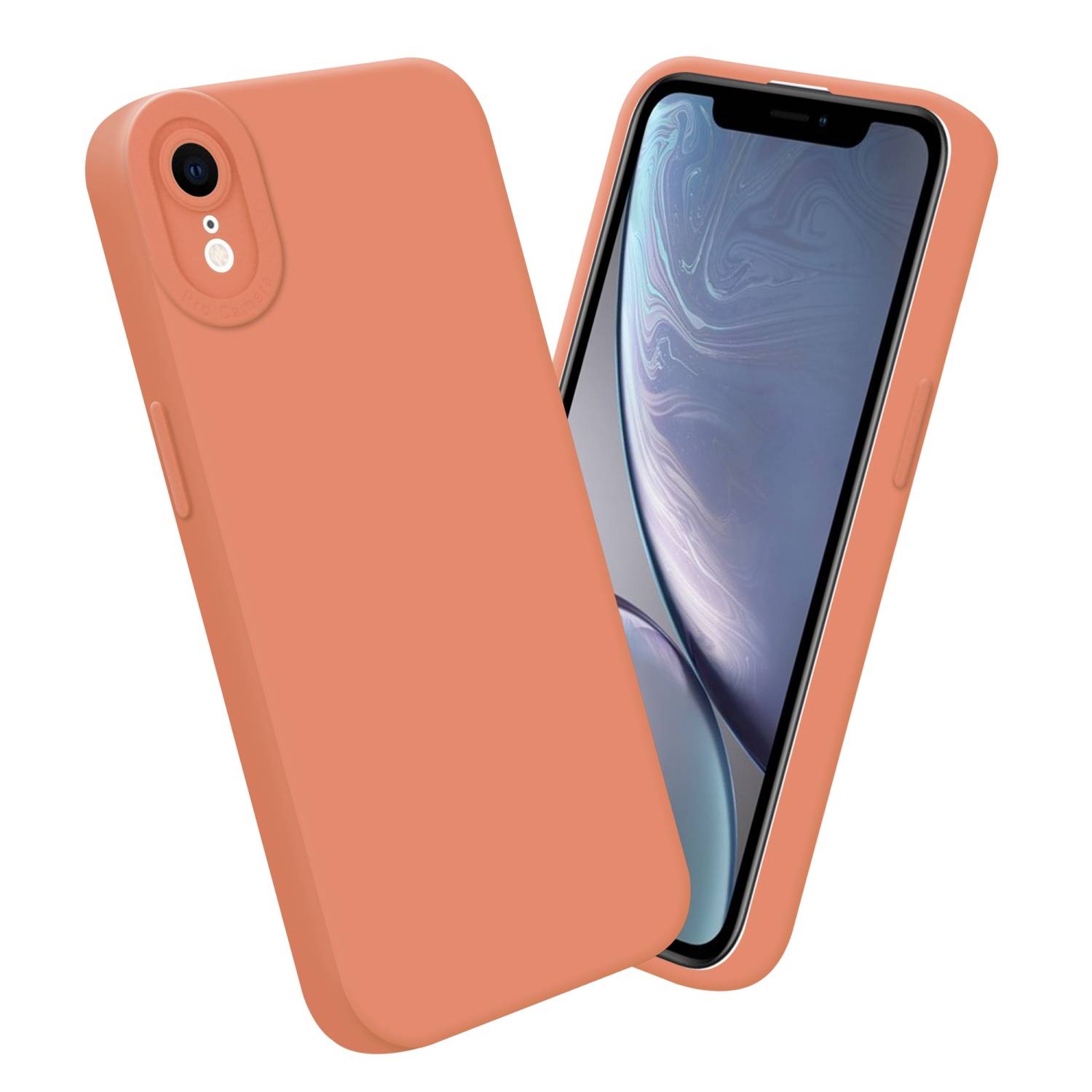 Cadorabo Hülle für Apple iPhone XR Schutz Hülle in Orange TPU Silikon Etui Case Handyhülle-2