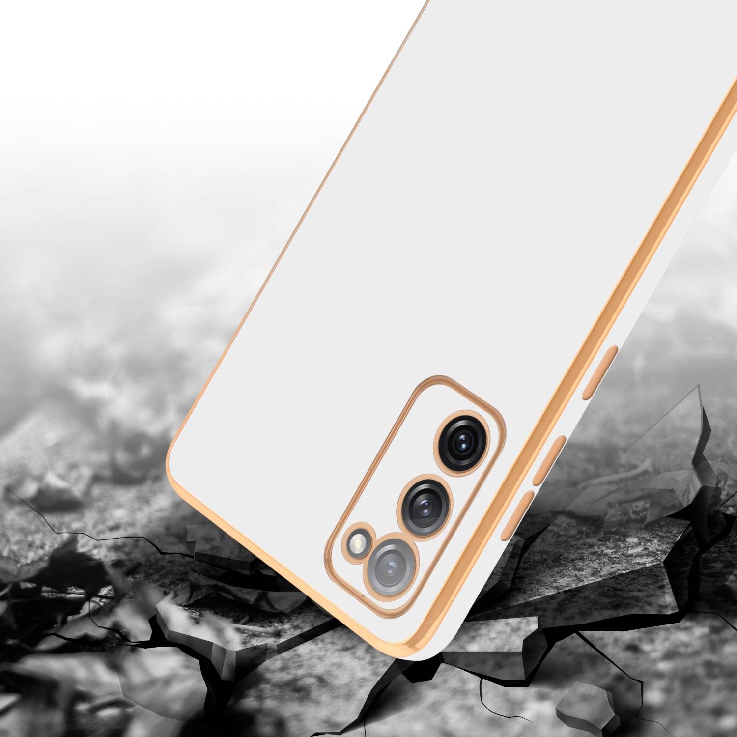 Cadorabo Schutzhülle für Samsung Galaxy S20 FE Hülle in Weiß Handyhülle TPU Silikon Kameraschutz Etui Case-4