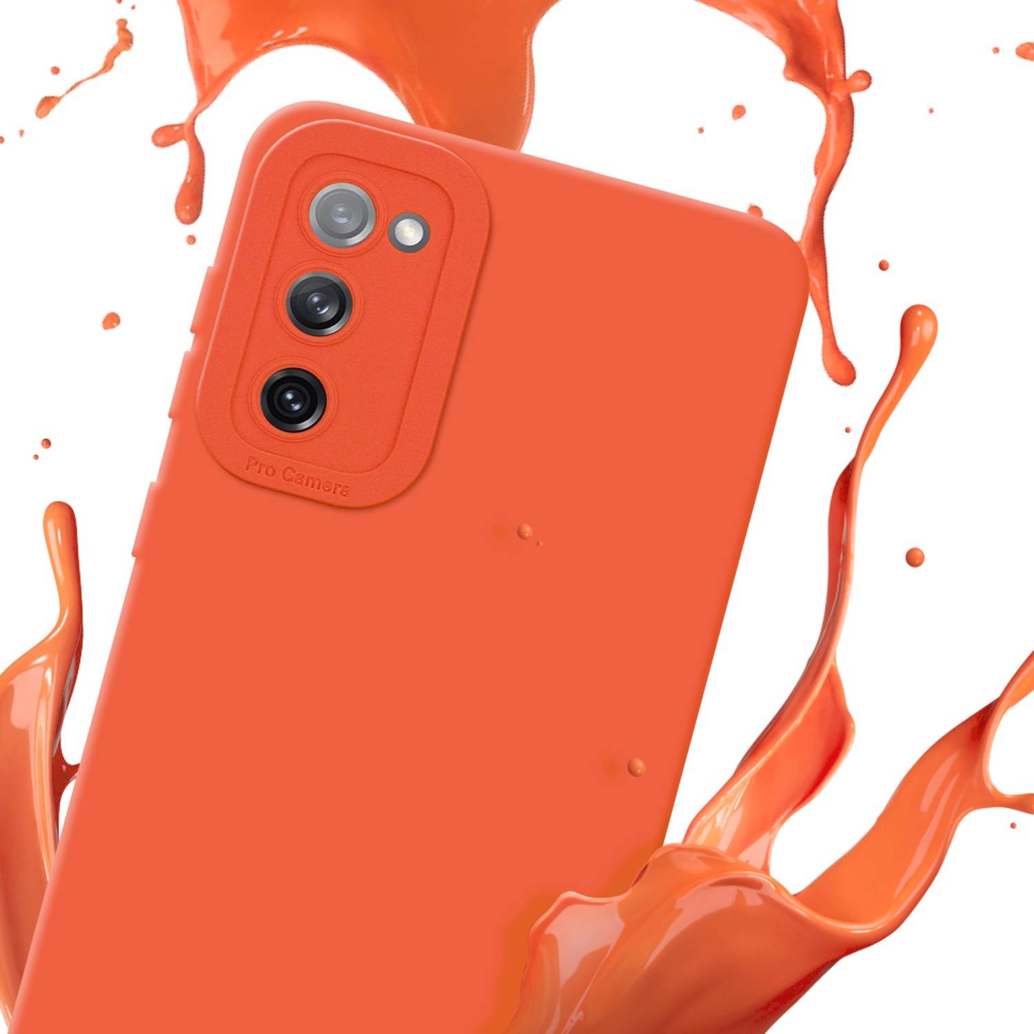 Cadorabo Hülle für Samsung Galaxy S20 FE Schutz Hülle in Orange TPU Silikon Etui Case Handyhülle-2