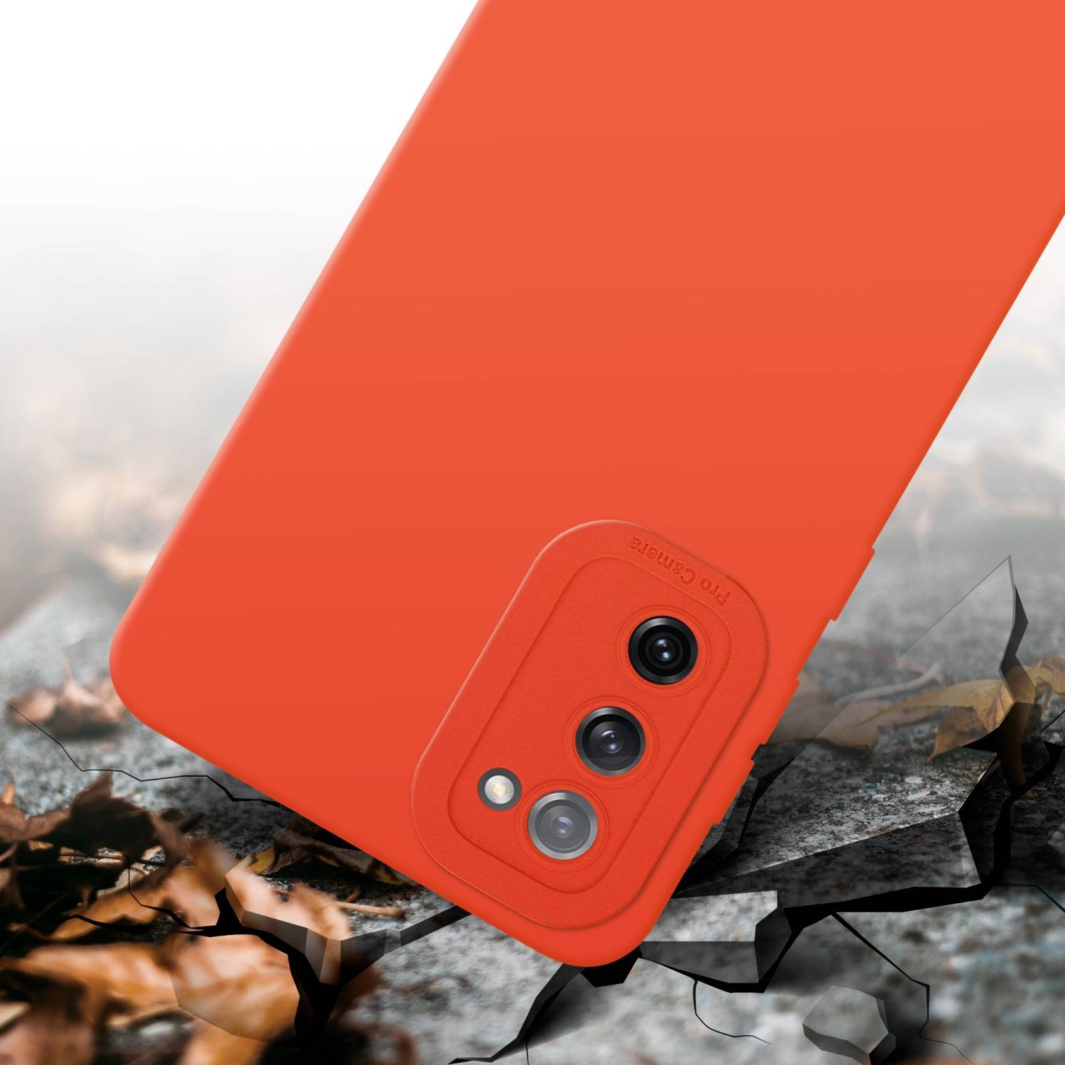 Cadorabo Hülle für Samsung Galaxy S20 FE Schutz Hülle in Orange TPU Silikon Etui Case Handyhülle-4