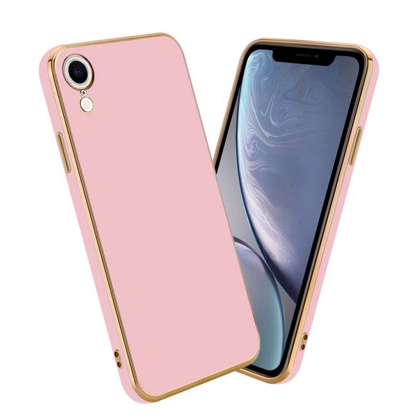 Cadorabo Schutzhülle für Apple iPhone XR Hülle in Rosa Handyhülle TPU Silikon Kameraschutz Etui Case