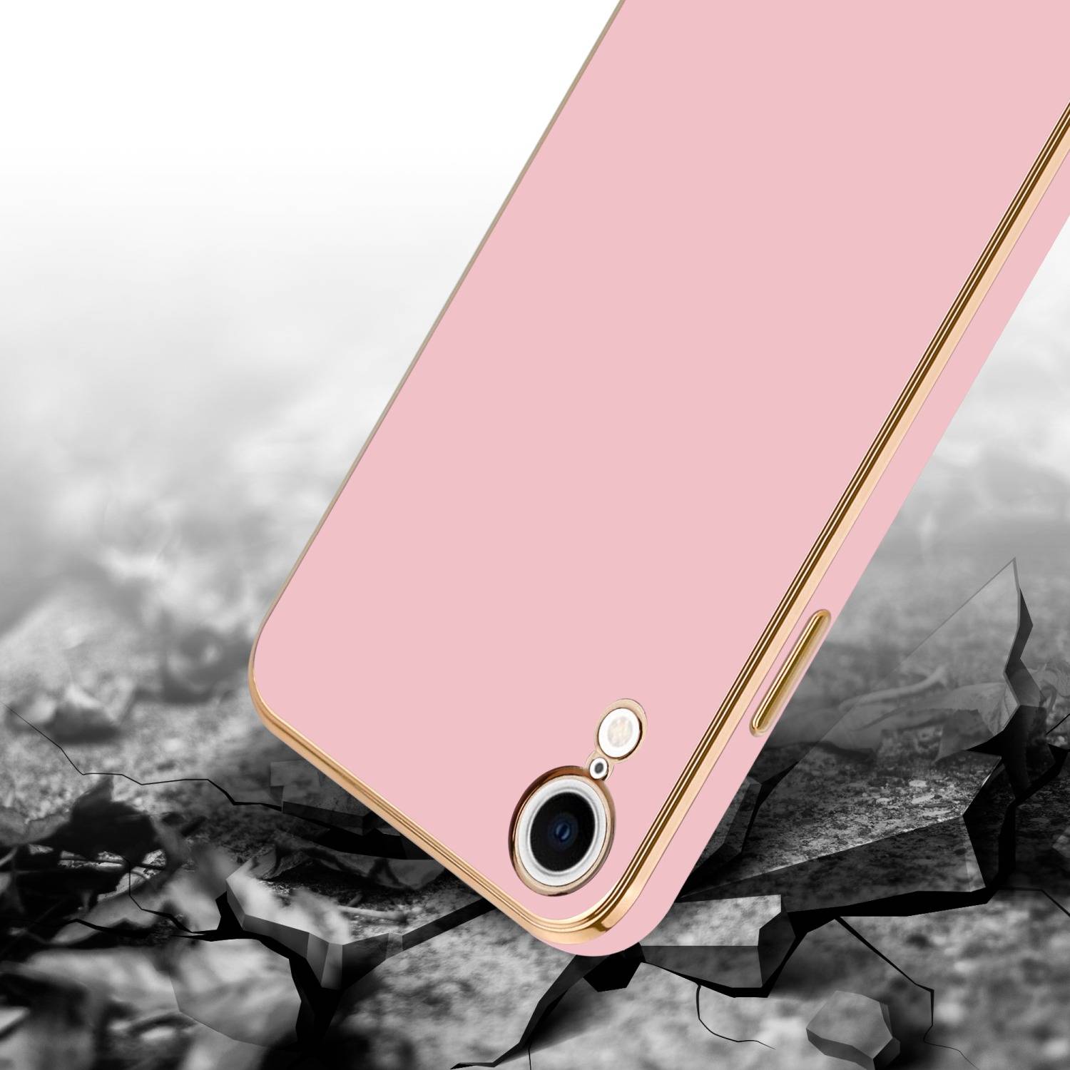 Cadorabo Schutzhülle für Apple iPhone XR Hülle in Rosa Handyhülle TPU Silikon Kameraschutz Etui Case-3