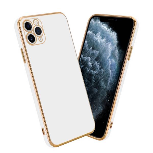 Cadorabo Schutzhülle für Apple iPhone 11 PRO Hülle in Weiß Handyhülle TPU Silikon Kameraschutz Etui Case