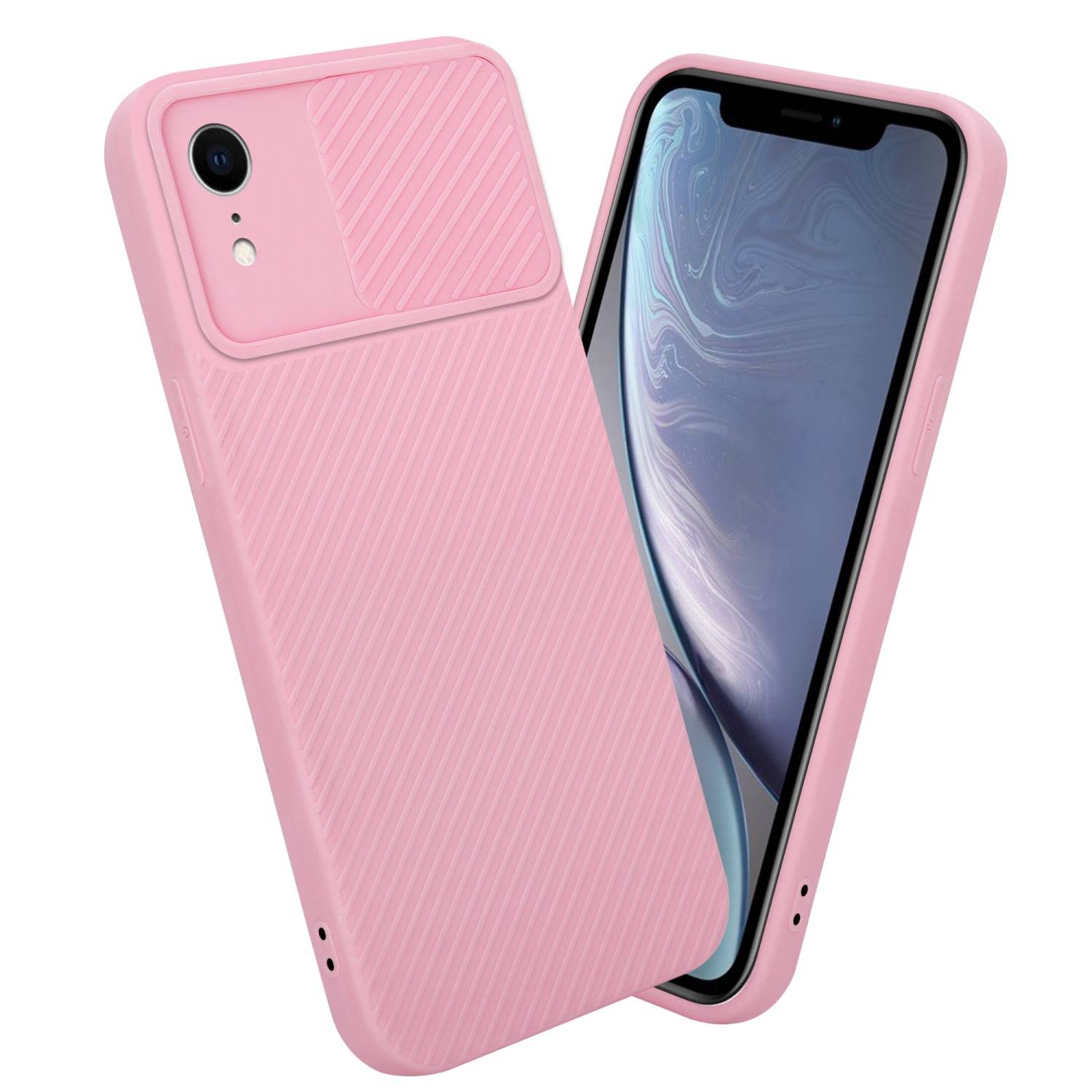 Cadorabo Hülle für Apple iPhone XR Schutz Hülle in Rosa Handyhülle TPU Etui Case Cover Kameraschutz-1