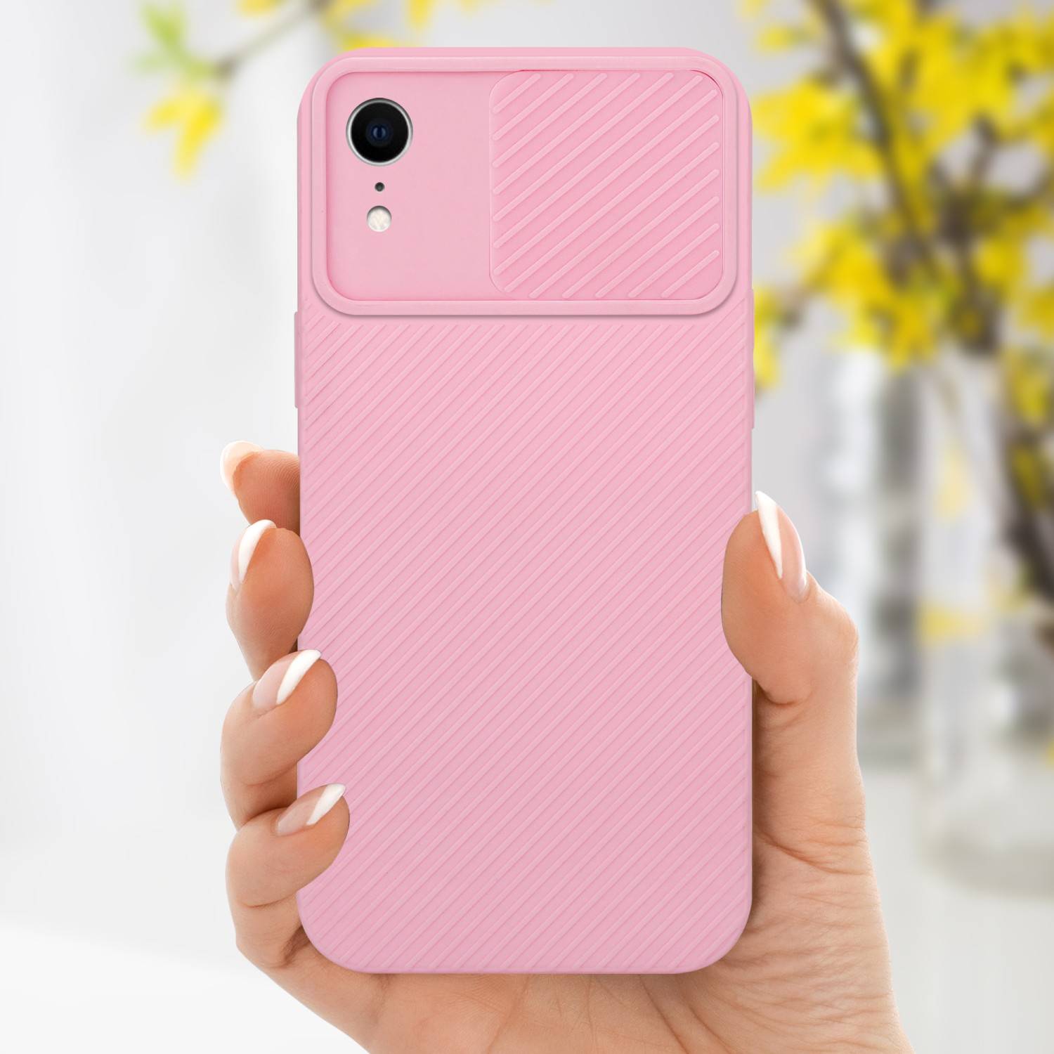 Cadorabo Hülle für Apple iPhone XR Schutz Hülle in Rosa Handyhülle TPU Etui Case Cover Kameraschutz-3