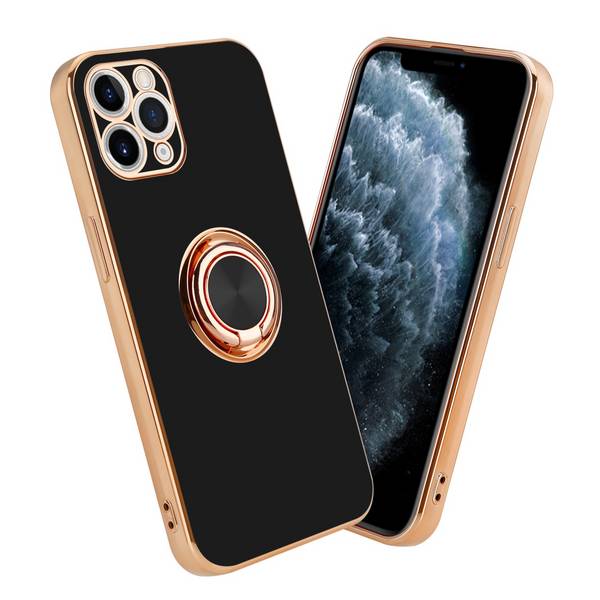 Cadorabo Schutzhülle für Apple iPhone 11 PRO Hülle in Schwarz Etui Case Cover Kameraschutz magnetische Autohalterung