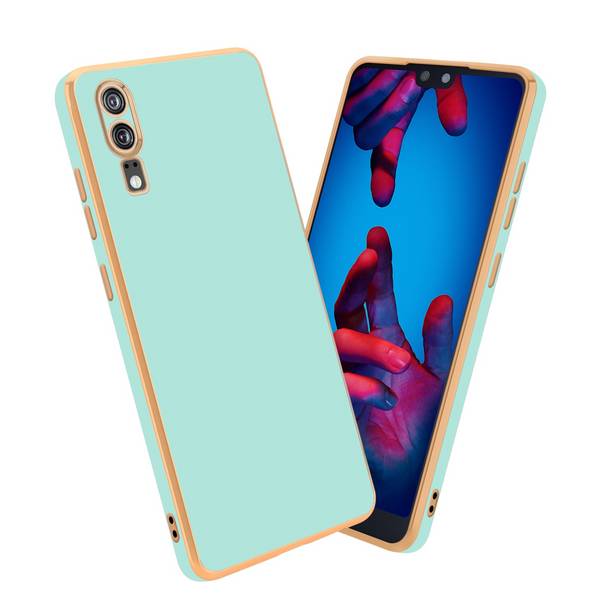 Cadorabo Schutzhülle für Huawei P20 Hülle in Grün Handyhülle TPU Silikon Kameraschutz Etui Case