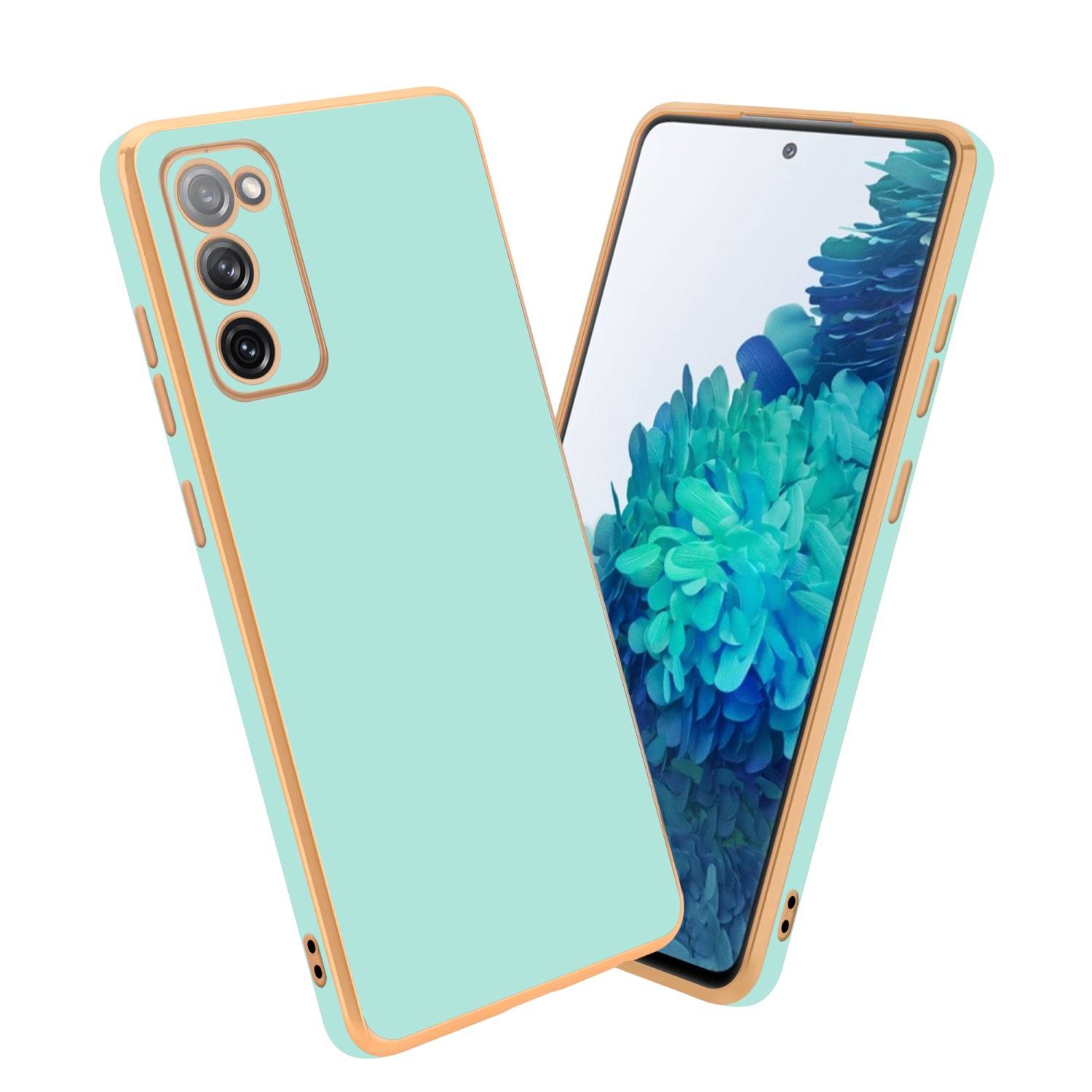 Cadorabo Schutzhülle für Samsung Galaxy S20 FE Hülle in Grün Handyhülle TPU Silikon Kameraschutz Etui Case-0