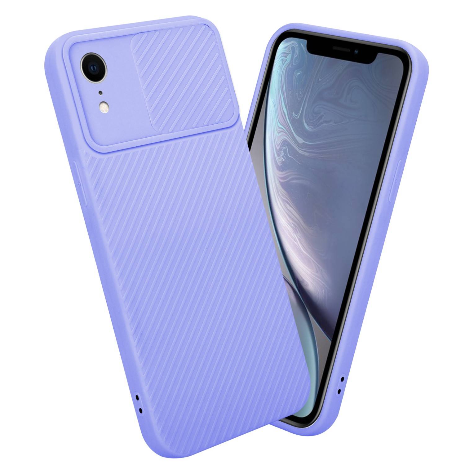 Cadorabo Hülle für Apple iPhone XR Schutz Hülle in Lila Handyhülle TPU Etui Case Cover Kameraschutz-1