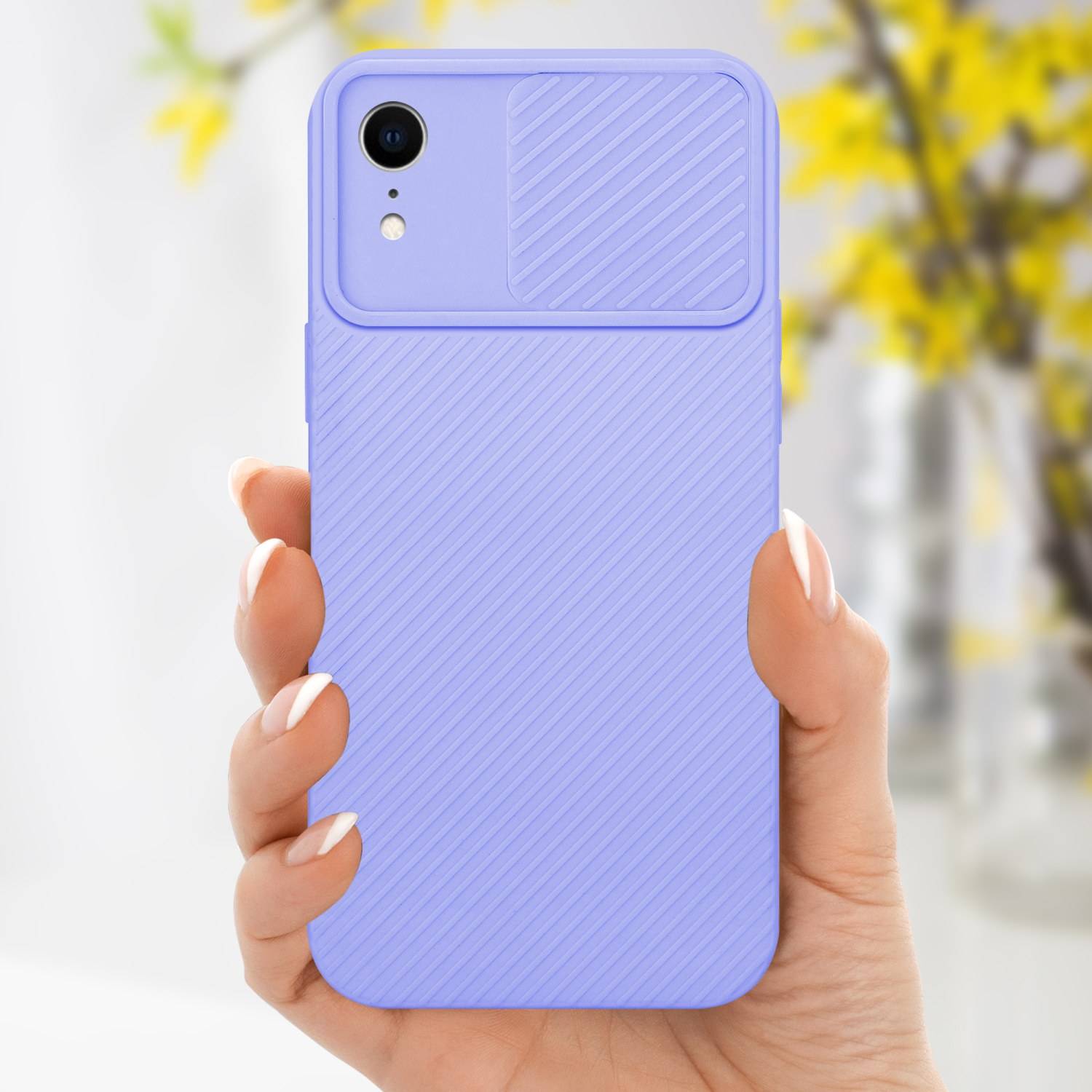 Cadorabo Hülle für Apple iPhone XR Schutz Hülle in Lila Handyhülle TPU Etui Case Cover Kameraschutz-3