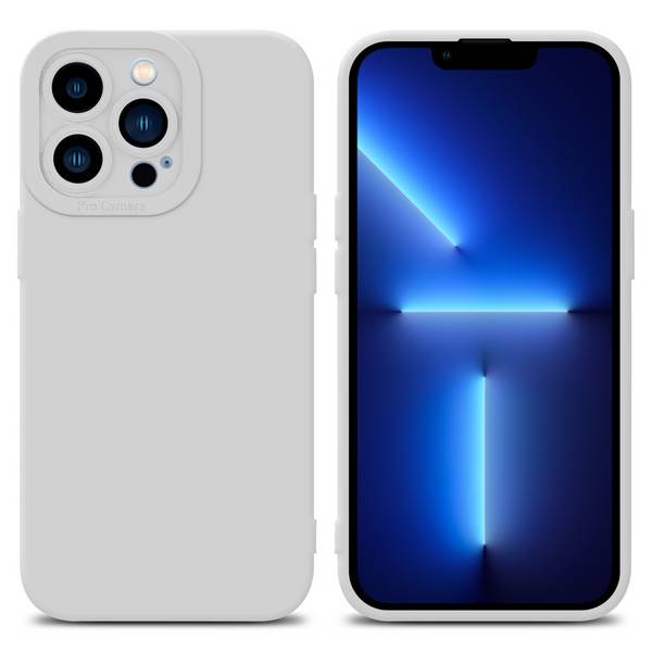 Cadorabo Hülle für Apple iPhone 13 PRO Schutz Hülle in Weiß TPU Silikon Etui Case Handyhülle