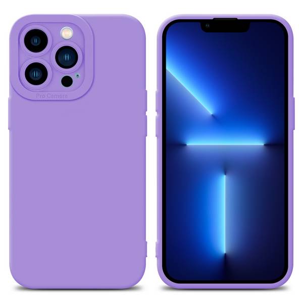 Cadorabo Hülle für Apple iPhone 13 PRO Schutz Hülle in Lila TPU Silikon Etui Case Handyhülle