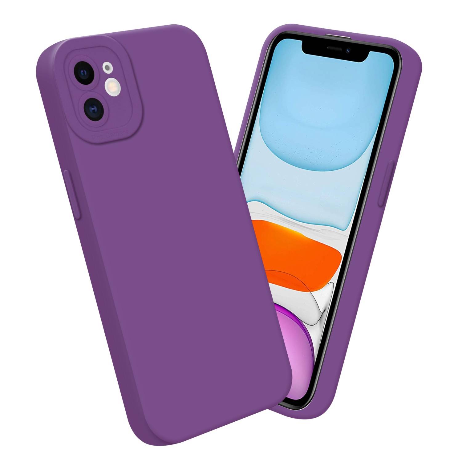 Cadorabo Hülle für Apple iPhone 11 Schutz Hülle in Lila TPU Silikon Etui Case Handyhülle-3