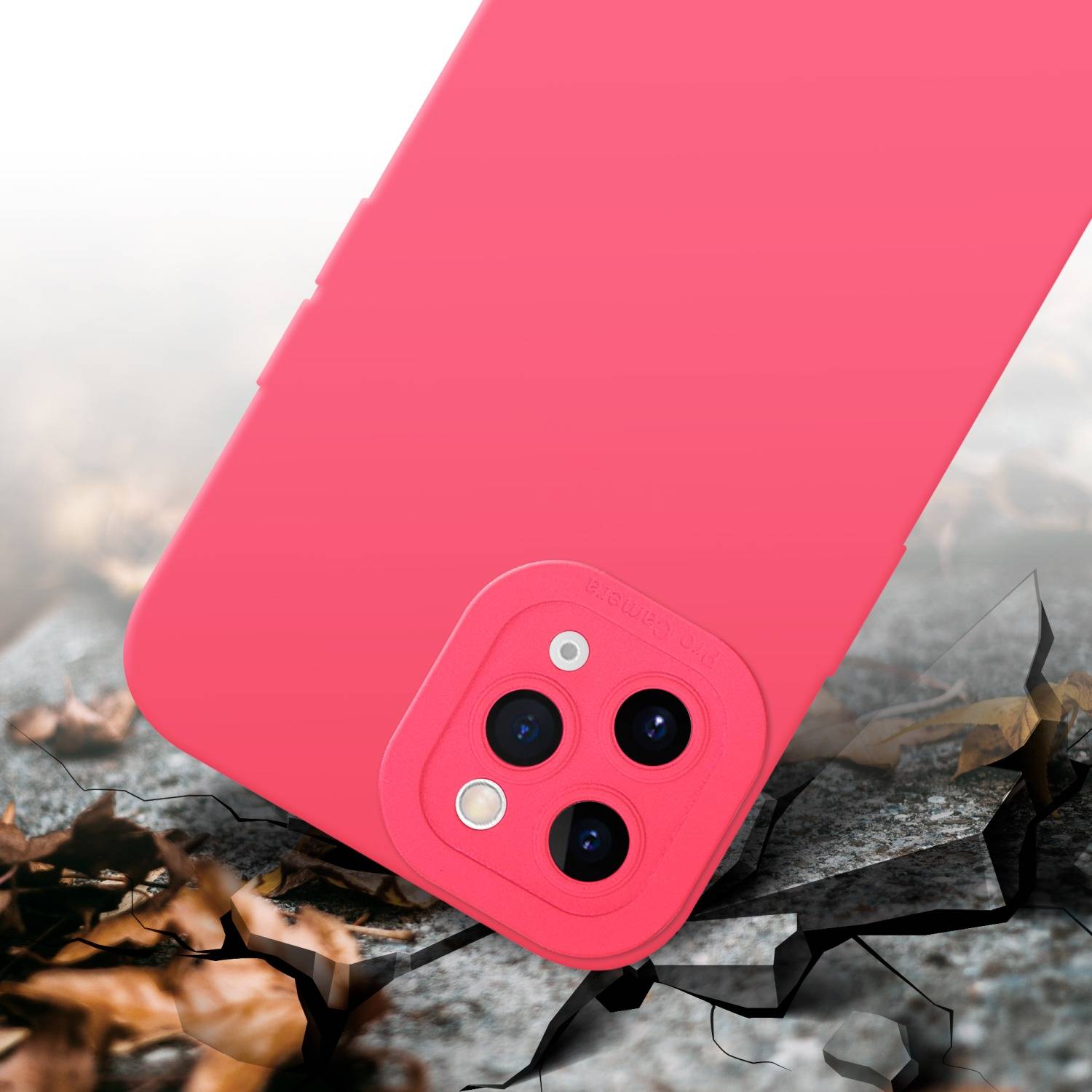 Cadorabo Hülle für Apple iPhone 11 PRO MAX Schutz Hülle in Rot TPU Silikon Etui Case Handyhülle-4