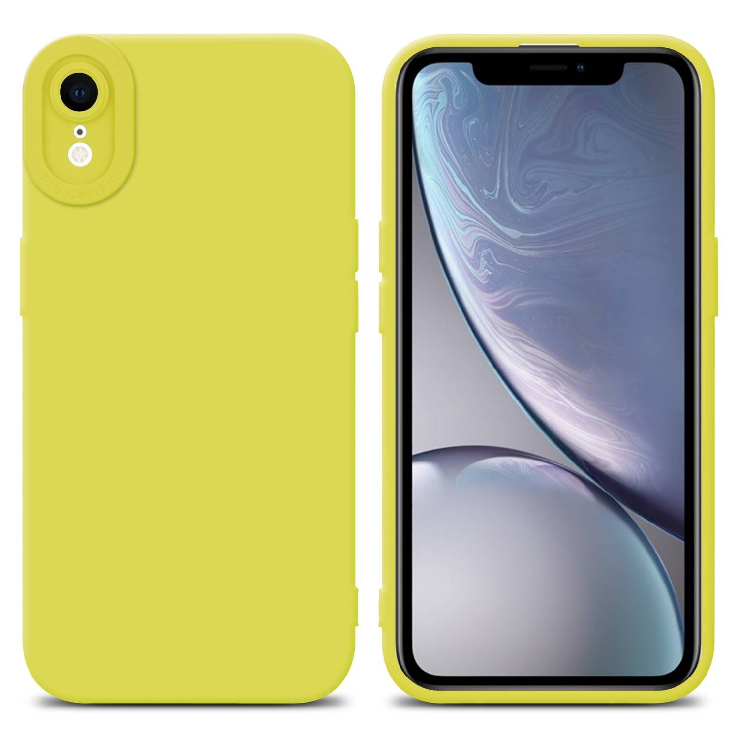 Cadorabo Hülle für Apple iPhone XR Schutz Hülle in Gelb TPU Silikon Etui Case Handyhülle-0