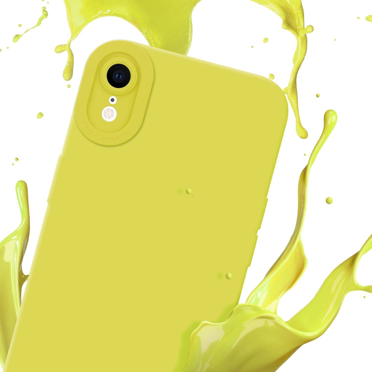 Cadorabo Hülle für Apple iPhone XR Schutz Hülle in Gelb TPU Silikon Etui Case Handyhülle-1