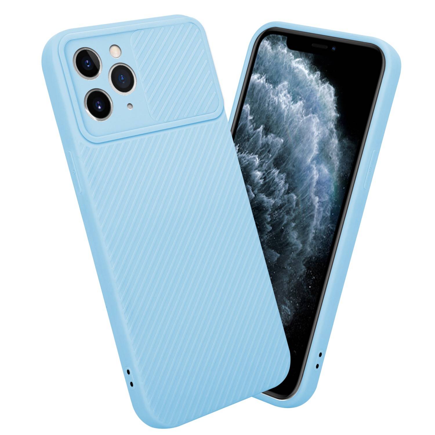 Cadorabo Hülle für Apple iPhone 11 PRO MAX Schutz Hülle in Blau Handyhülle TPU Etui Case Cover Kameraschutz-2