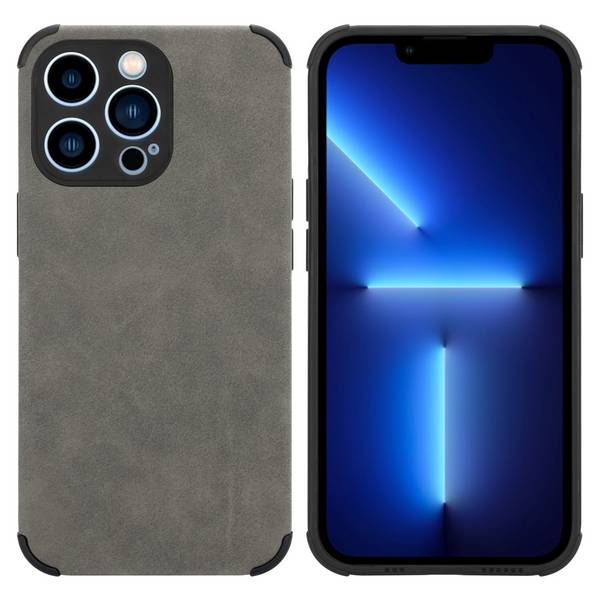 Cadorabo Hülle für Apple iPhone 11 PRO Schutz Hülle in Grau TPU Silikon Etui edle Kunst-Wildleder Rückseite