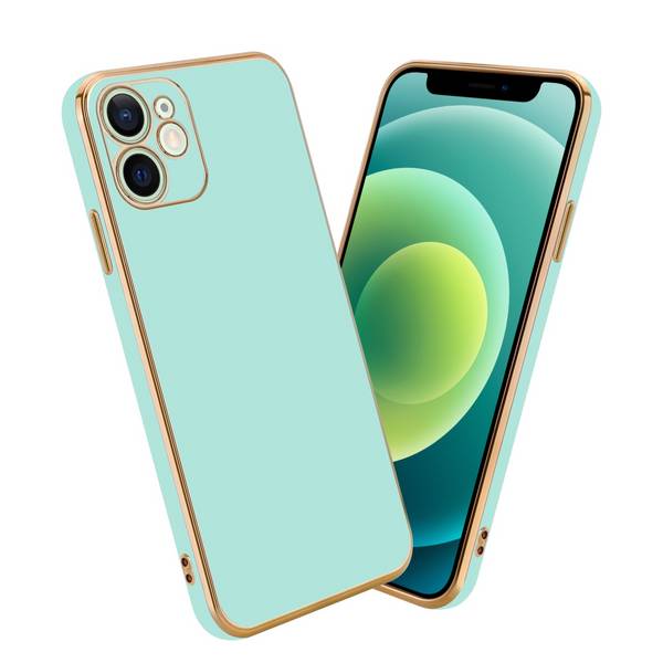 Cadorabo Schutzhülle für Apple iPhone 12 Hülle in Grün Handyhülle TPU Silikon Kameraschutz Etui Case