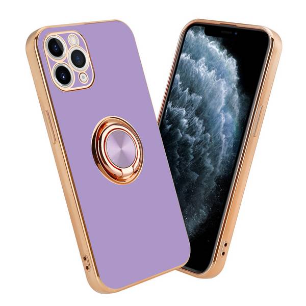 Cadorabo Schutzhülle für Apple iPhone 11 PRO Hülle in Lila Etui Case Cover Kameraschutz magnetische Autohalterung