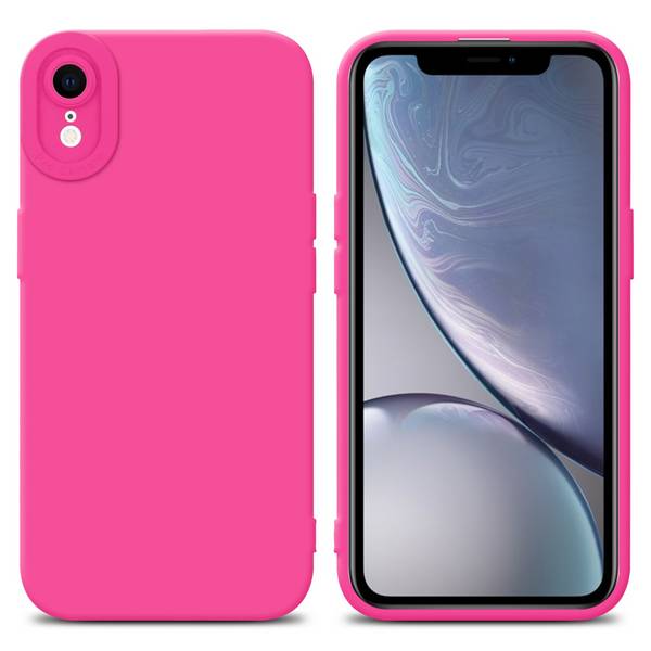 Cadorabo Hülle für Apple iPhone XR Schutz Hülle in Pink TPU Silikon Etui Case Handyhülle