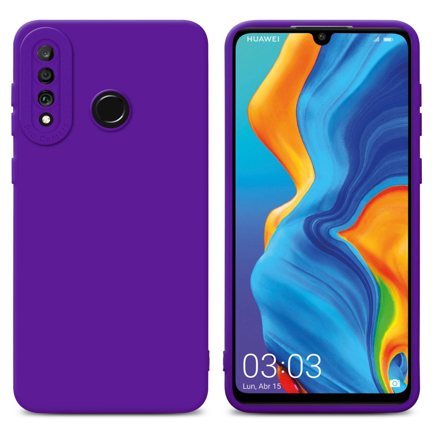 Cadorabo Hülle für Huawei P30 LITE Schutz Hülle in Lila TPU Silikon Etui Case Handyhülle-0