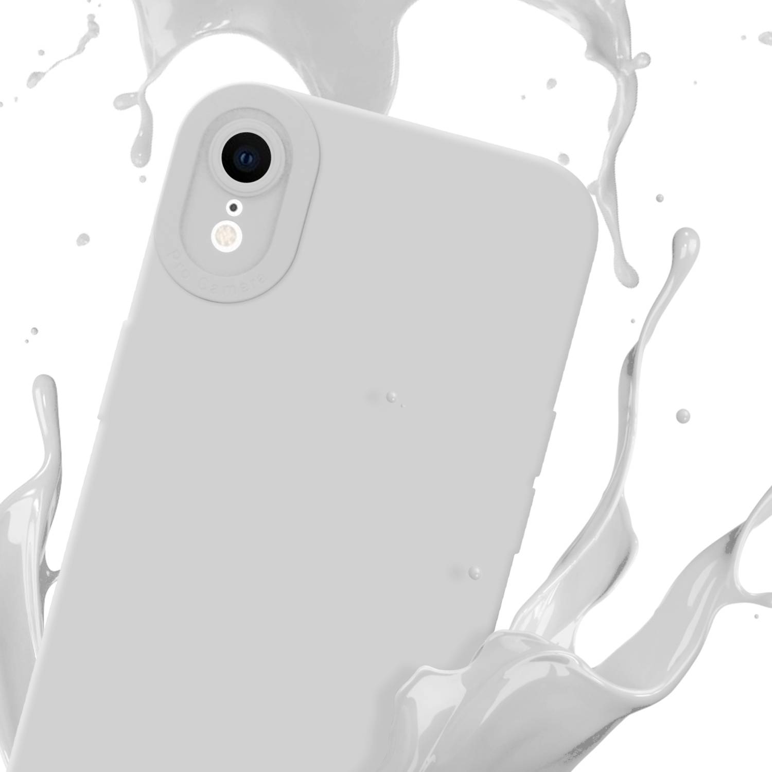 Cadorabo Hülle für Apple iPhone XR Schutz Hülle in Weiß TPU Silikon Etui Case Handyhülle-1