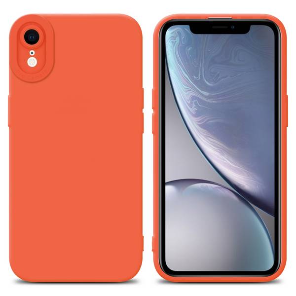Cadorabo Hülle für Apple iPhone XR Schutz Hülle in Orange TPU Silikon Etui Case Handyhülle
